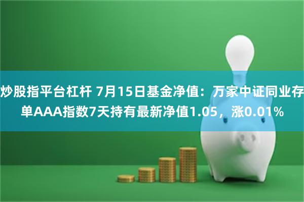 炒股指平台杠杆 7月15日基金净值：万家中证同业存单AAA指数7天持有最新净值1.05，涨0.01%