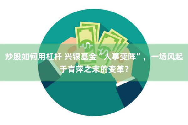 炒股如何用杠杆 兴银基金“人事变阵”，一场风起于青萍之末的变革？