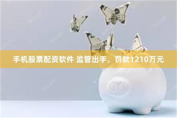 手机股票配资软件 监管出手，罚款1210万元