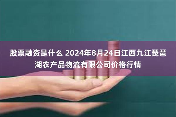 股票融资是什么 2024年8月24日江西九江琵琶湖农产品物流有限公司价格行情