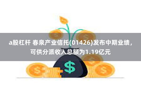 a股杠杆 春泉产业信托(01426)发布中期业绩，可供分派收入总额为1.19亿元