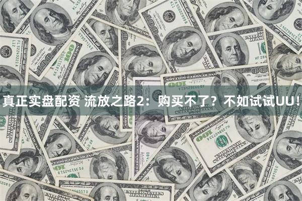 真正实盘配资 流放之路2：购买不了？不如试试UU！