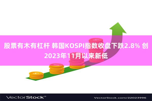 股票有木有杠杆 韩国KOSPI指数收盘下跌2.8% 创2023年11月以来新低