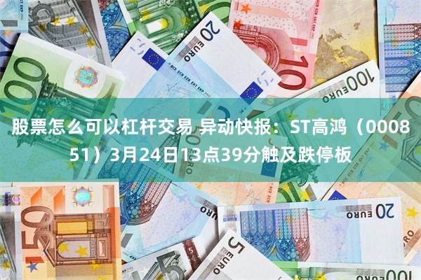 股票怎么可以杠杆交易 异动快报：ST高鸿（000851）3月24日13点39分触及跌停板